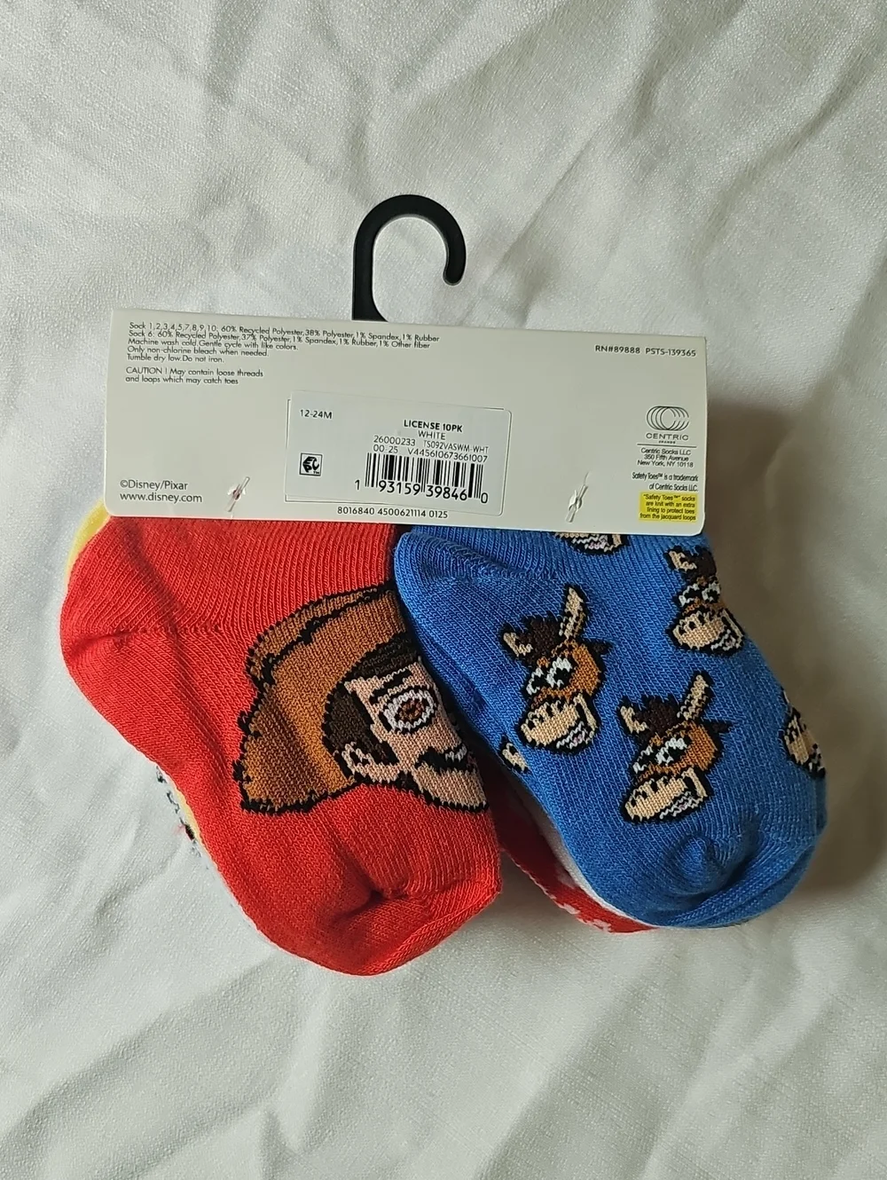 Disney-Toy Story Toddler Size 12-24 Months Ankle Socks 10 Pairs Multicolor New